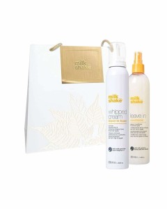 MILK SHAKE SET WHIPPED CREAM LEAVE-IN FOAM & LEAVE IN CONDITIONER -  kremowa odżywka do włosów w piance, 200ml &  odżywka ułatwiająca rozczesywanie, 350ml