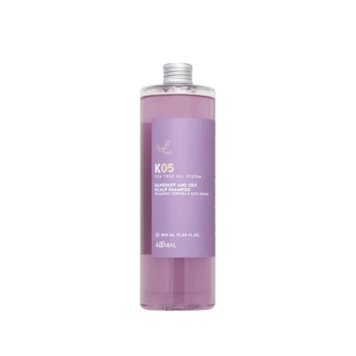 KAARAL K05  DANDRUFF AND OILY SCALP SHAMPOO - trychologiczny szampon przeciwłupieżowy do tłustej skóry głowy, 500ML